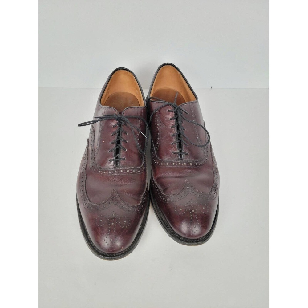 Allen Edmonds Chester Wingtip Lace Up Oxford Men's Shoes 13 A Burgundy USA Made